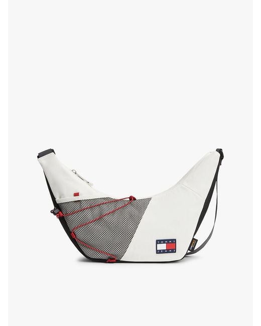 Tommy Hilfiger White Logo Outdoor Crossbody Bag for men