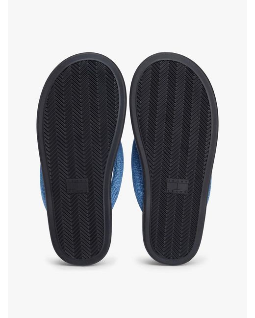 Tommy Hilfiger Blue Padded Strap Flip-Flops