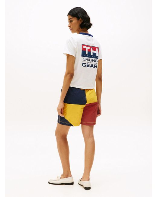 T-Shirt Décontracté À Logo Hilfiger Sailing Tommy Hilfiger en coloris White