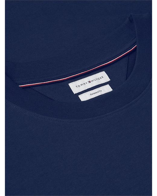 Tommy Hilfiger Blue Logo Colour-Blocked Relaxed T-Shirt for men