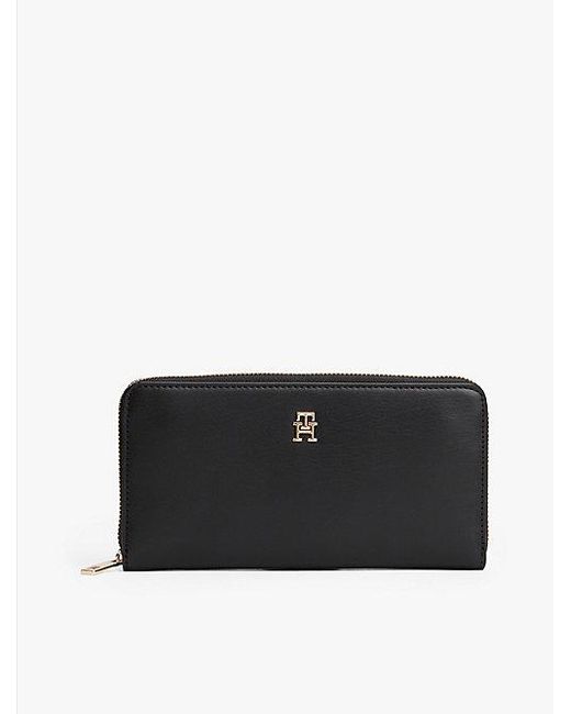 Cartera Icon Con Cremallera Tommy Hilfiger de color Black