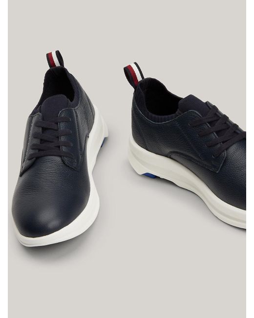 Tommy Hilfiger Blue Leather Hybrid Shoes for men