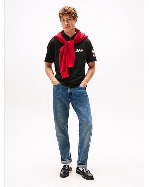 Tommy Hilfiger Tommy X U. Sail Gp Relaxed Fit Poloshirt in het Black voor heren
