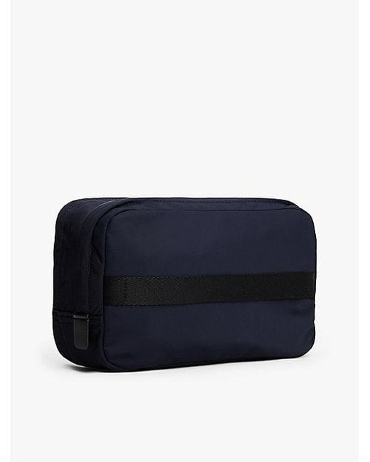 Tommy Hilfiger Toilettas Met Metalen Logopatch in het Blue voor heren