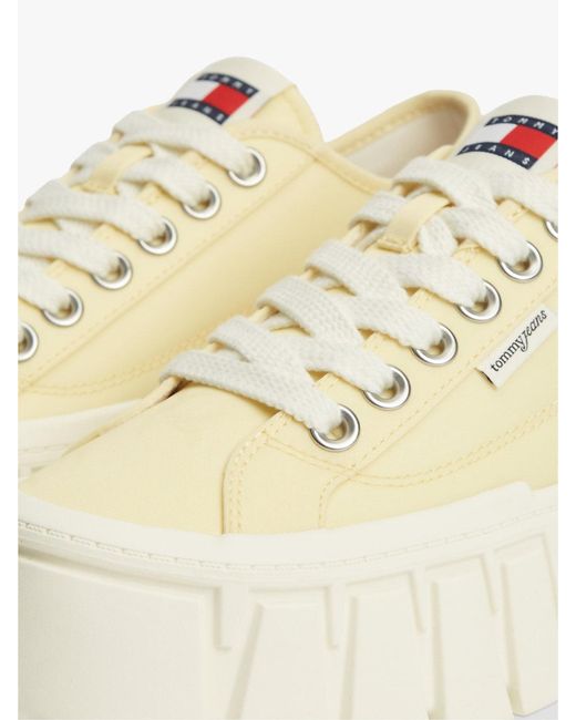 Tommy Hilfiger Natural Logo Platform Trainers