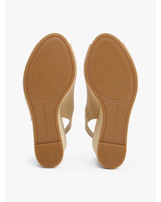 Sandali Espadrillas Con Plateau E Cinturino di Tommy Hilfiger in Natural