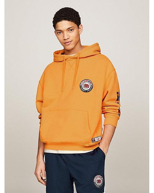 Tommy Hilfiger Tommy Jeans International Games Ruglogo-hoodie in het Orange voor heren