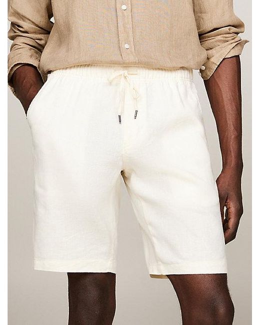 Tommy Hilfiger Harlem Skinny Fit Chino-Shorts mit Tunnelzug in Natural für Herren
