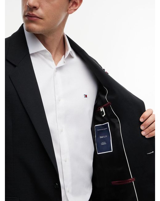 Tommy Hilfiger Black Tech Regular Fit Wool Blend Blazer for men