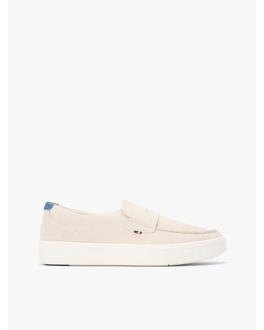 Tommy Hilfiger Natural Lightweight Suede Hybrid Loafers for men