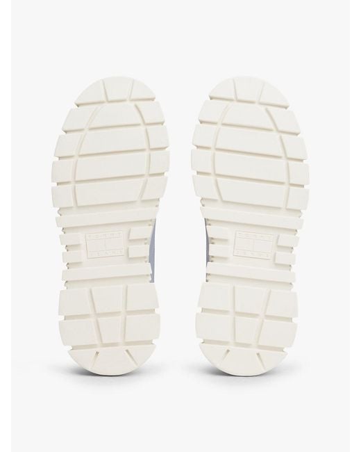 Tommy Hilfiger White Logo Tab Platform Cleat Trainers
