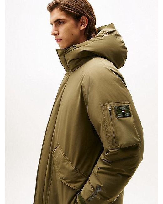 Tommy Hilfiger Waterafstotende Winddichte Parka Met Dons in het Natural voor heren
