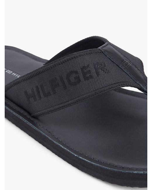 Tommy Hilfiger White Jacquard Logo Flip-Flops for men