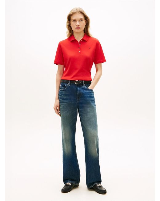 Tommy Hilfiger White 1985 Regular Fit Pique Polo Shirt