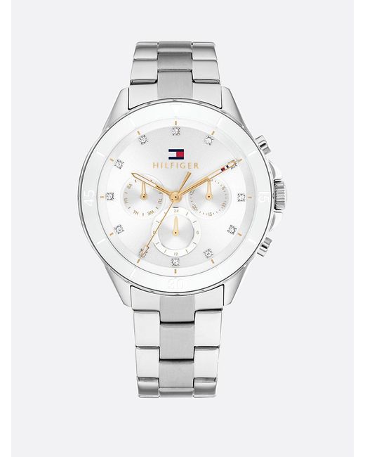 Tommy Hilfiger White Dial Stainless Steel Bracelet Watch