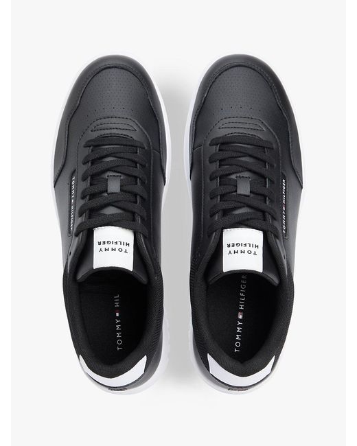 Tommy Hilfiger White Fine Cleat Basketball Trainers With Leather for men