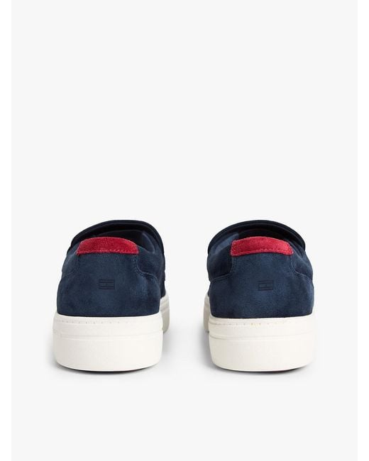 Tommy Hilfiger Blue Lightweight Suede Hybrid Loafers for men