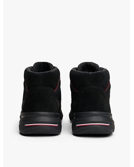 Tommy Hilfiger Leren Hybride Boots in het Black voor heren