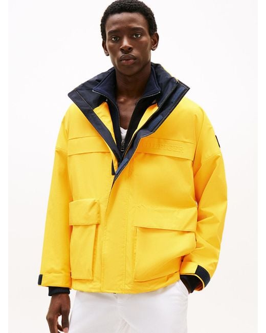 Tommy Hilfiger Yellow Water Repellent Relaxed Regatta Jacket for men