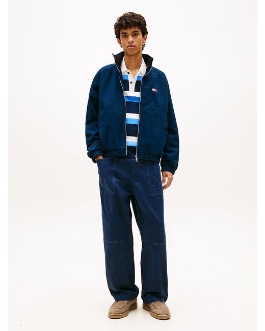 Tommy Hilfiger Blue Twill Zip-Thru Jacket for men