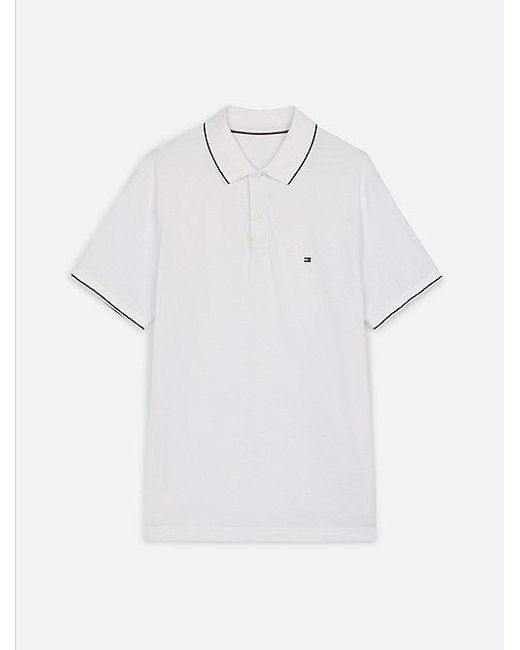 Tommy Hilfiger Performance Regular Fit Quick Dry Polo in het White voor heren