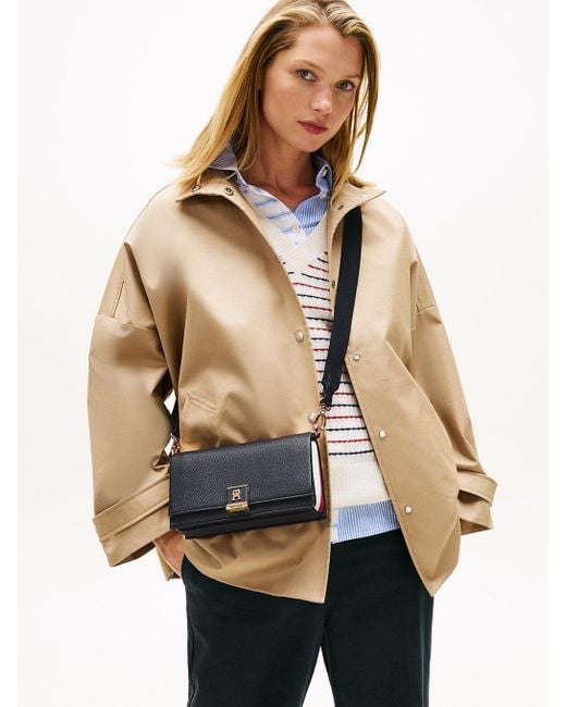 Sac Bandoulière En Similicuir À Monogramme Th Tommy Hilfiger en coloris Blue