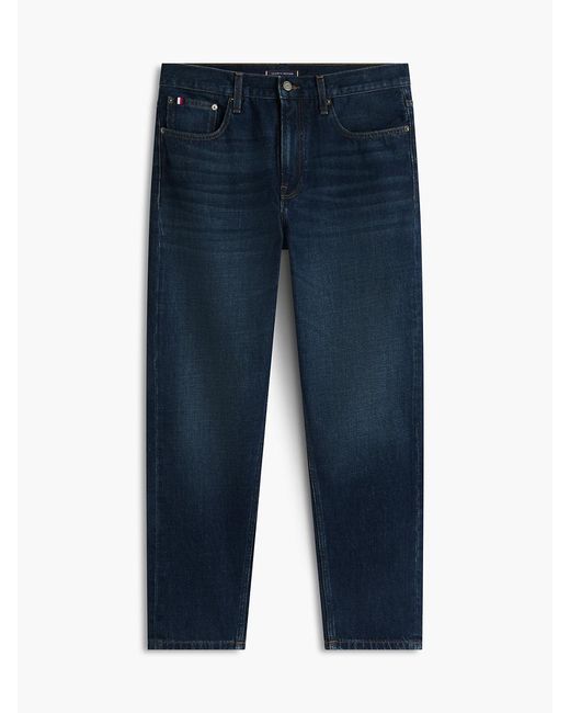 Tommy Hilfiger Blue Faded Regular Tapered Leg Jeans for men