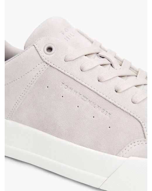 Baskets En Daim À Semelle Épaisse Tommy Hilfiger pour homme en coloris White