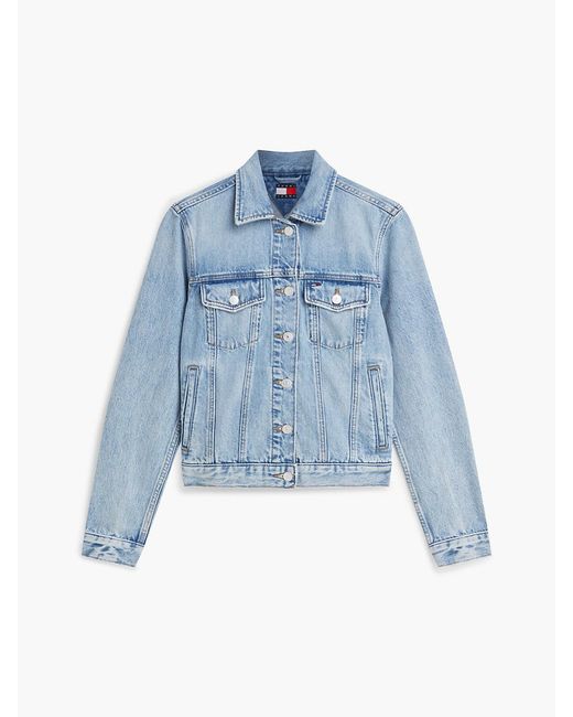 Tommy Hilfiger Blue Faded Denim Trucker Jacket