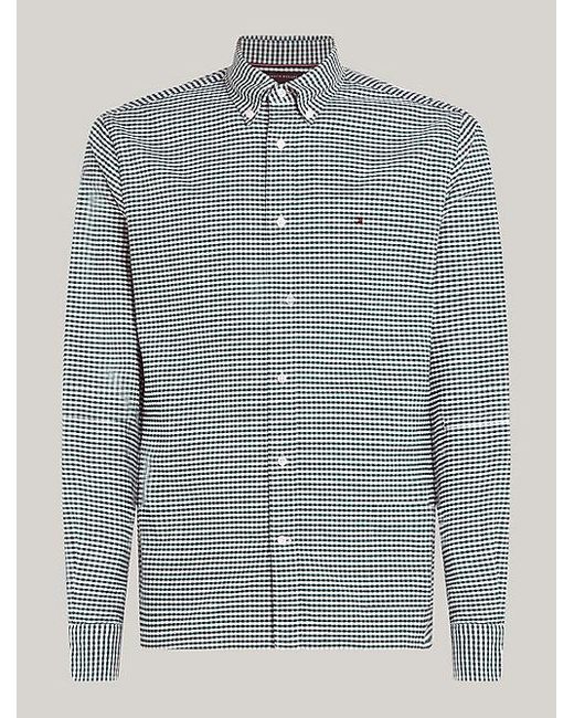Tommy Hilfiger Heritage Regular Fit Oxford-overhemd Met Ruit in het Gray voor heren
