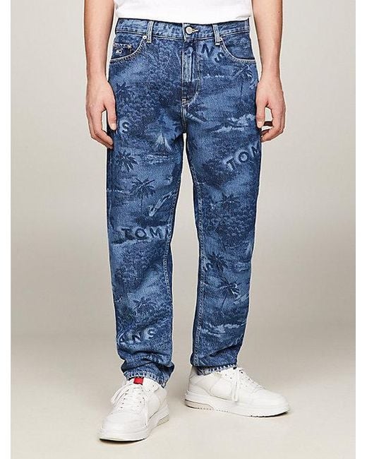 Vaqueros Isaac Cónicos De Corte Amplio Tommy Hilfiger de hombre de color Blue