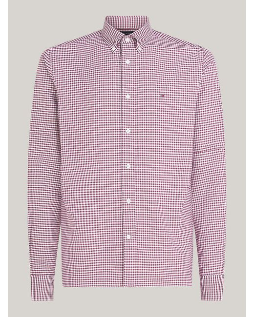 Tommy Hilfiger Pink Heritage Gingham Regular Fit Oxford Shirt for men