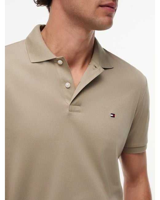 Tommy Hilfiger White Fluid Cotton Interlock Knit Polo Shirt for men
