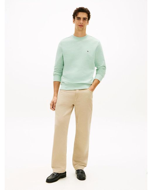 Tommy Hilfiger Green Terry Crew Neck Sweatshirt for men