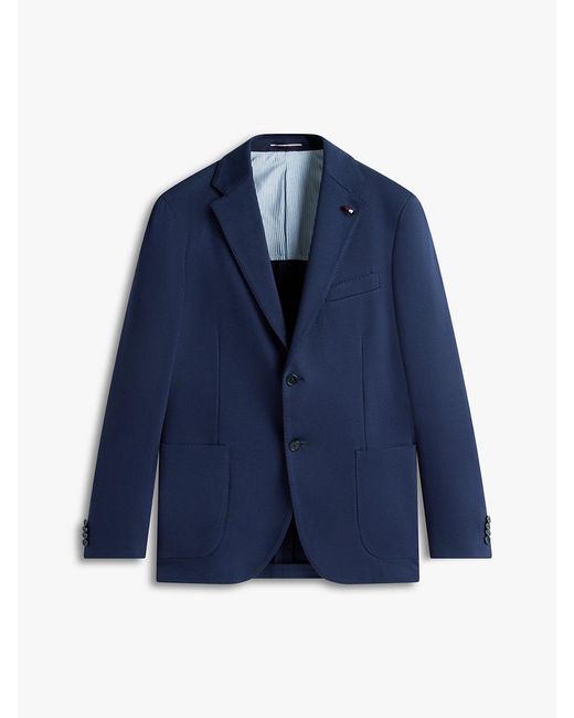 Tommy Hilfiger Blue Jersey Regular Fit Blazer for men