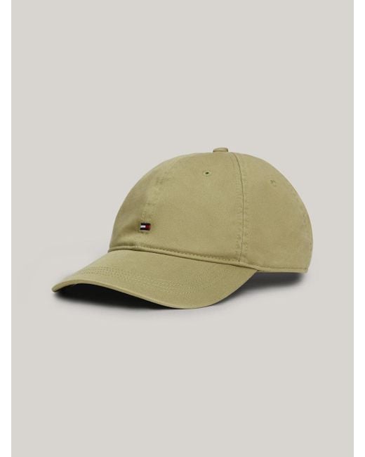 Tommy Hilfiger Green Flag Embroidery Six-panel Baseball Cap for men
