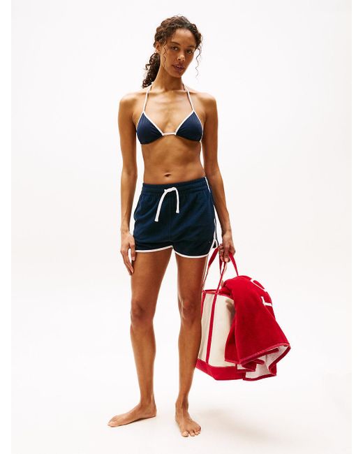 Short À Bordure Contrastée Tommy Hilfiger en coloris Red
