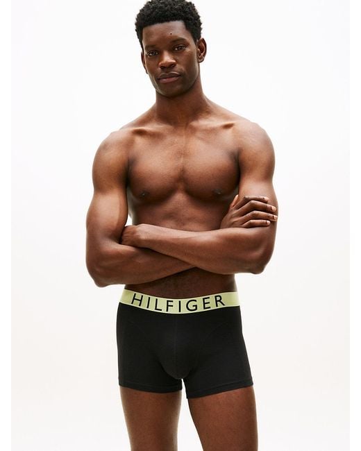 Tommy Hilfiger Black 3-Pack Logo Waistband Trunks for men