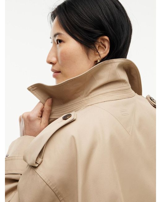 Tommy Hilfiger Natural Water Repellent Relaxed Short Trench Coat