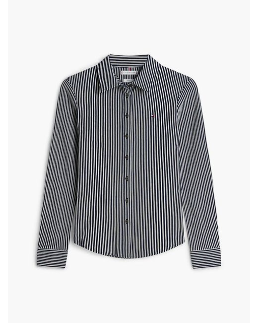 Tommy Hilfiger Blue 1985 Slim Fit Pique Shirt