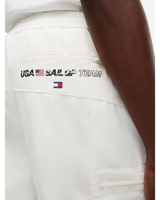 Tommy Hilfiger White Tommy X U.s. Sail Gp Team Cargo Shorts