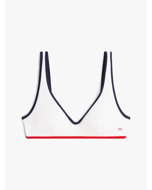 Tommy Hilfiger Natural Classic Contrast Slim Bralette Bikini Top