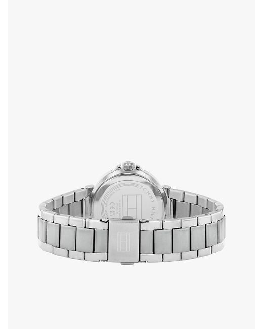 Tommy Hilfiger Metallic Green Dial Stainless Steel Chain-link Watch