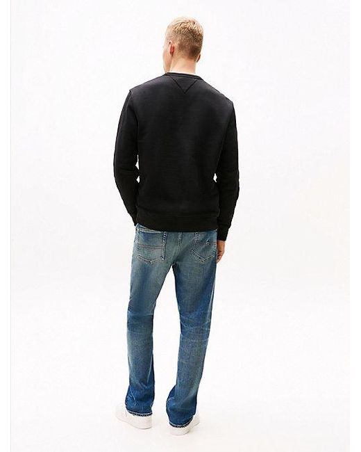 Tommy Hilfiger Sweatshirt Met Ronde Hals En Tommy-Badge in het Black voor heren
