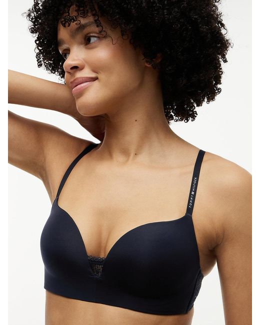 Tommy Hilfiger Blue Wireless Padded Push-Up Triangle Bra