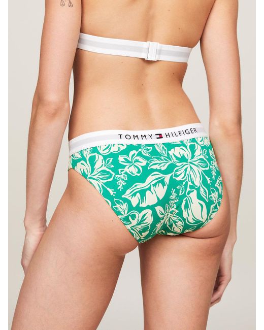 Tommy Hilfiger Green Original Floral Print Bikini Bottoms