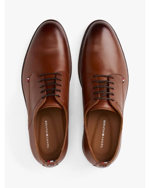 Scarpe Derby di Tommy Hilfiger in Brown da Uomo