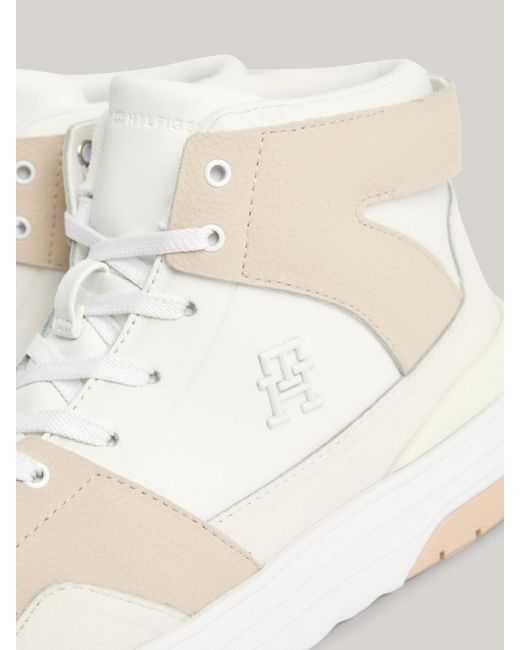 Tommy Hilfiger Natural Th Monogram High-top Basketball Trainers