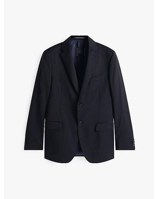 Tommy Hilfiger Single-Breasted Blazer Van Zuivere Twill-Wol in het Blue voor heren