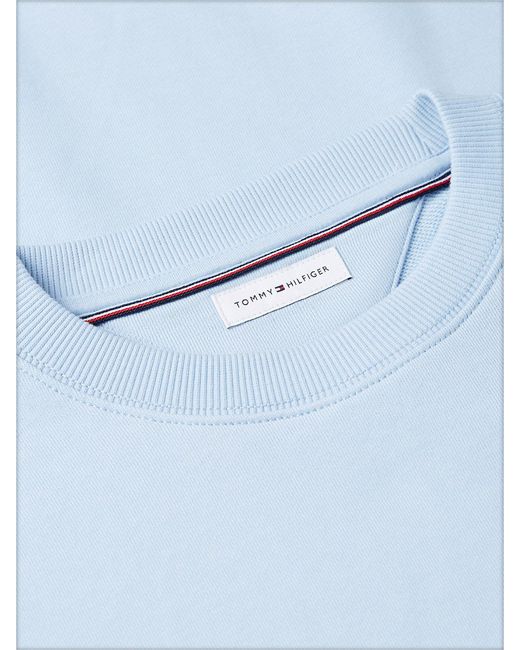 Tommy Hilfiger Blue Terry Crew Neck Sweatshirt for men